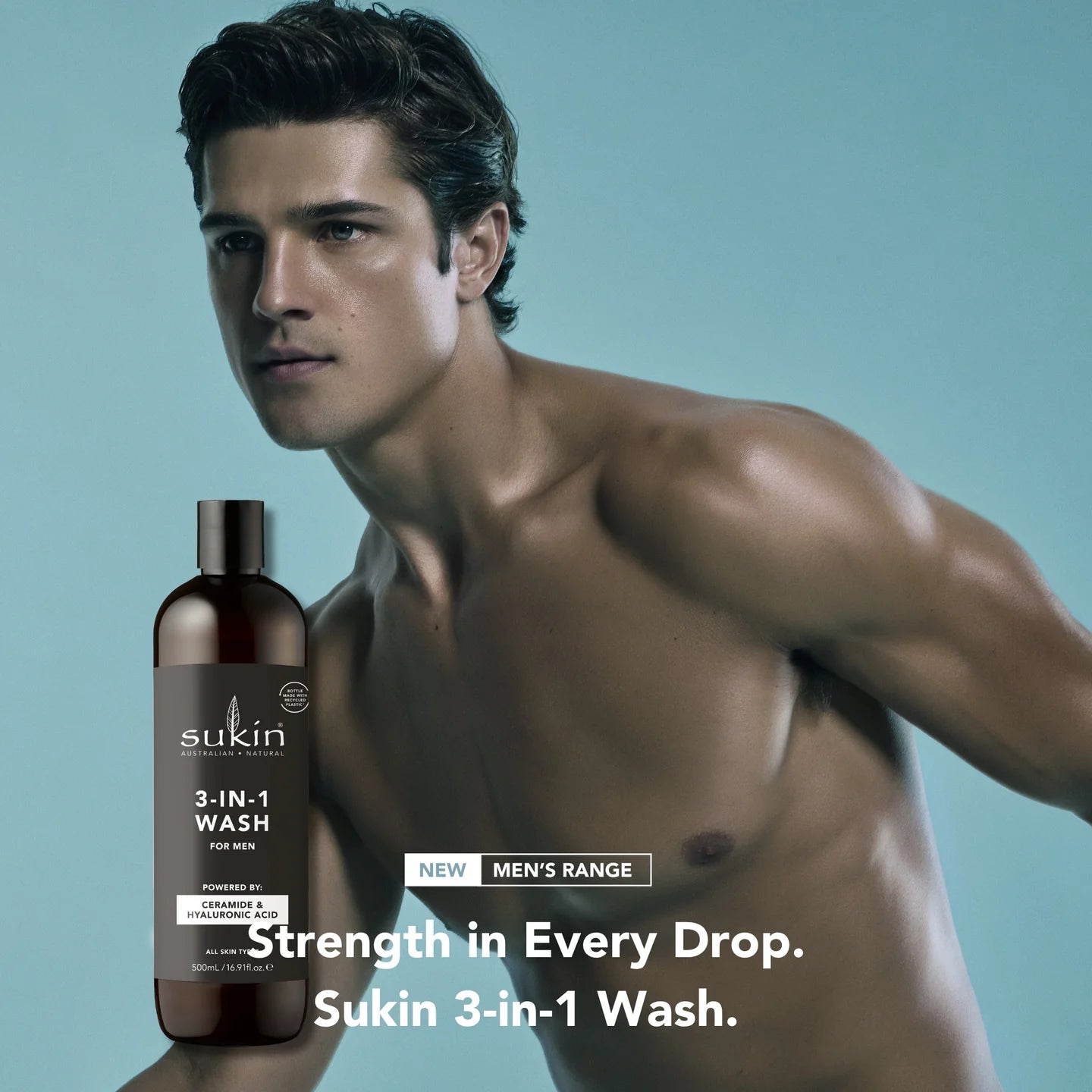 Sukin Men's 3-in-1 Wash 16.91 fl. oz.