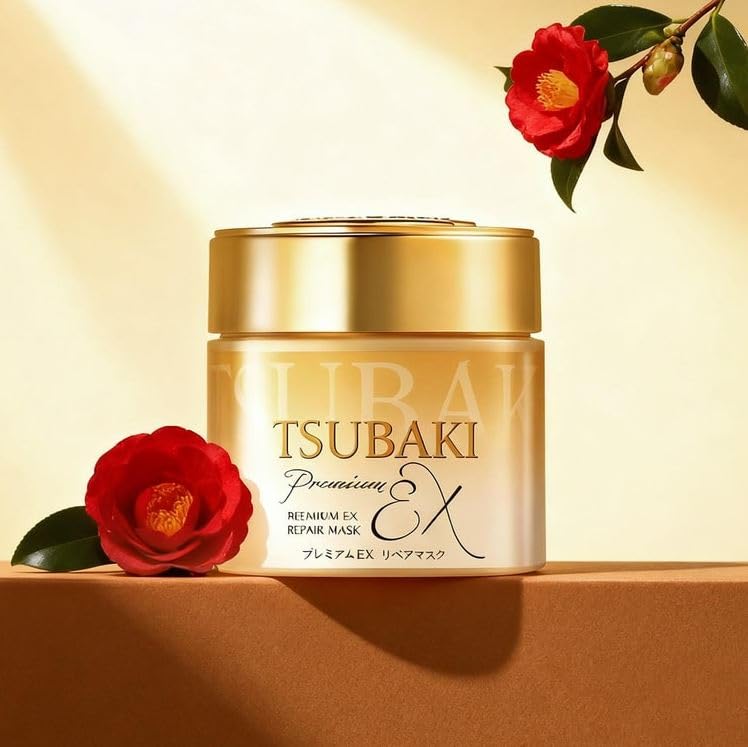Tsubaki by SHISEIDO Premium Ex Repair Mask (2 pack) MADE IN JAPAN | Deep Treatment Repair for Radiant Hair | Camellia Oil, Royal Jelly